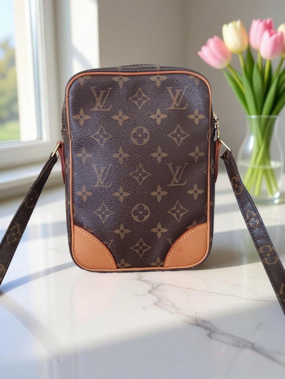 Louis Vuitton Danube Monogram Crossbody Vintage 2000 ✨ EUC - Picture 9 of 16